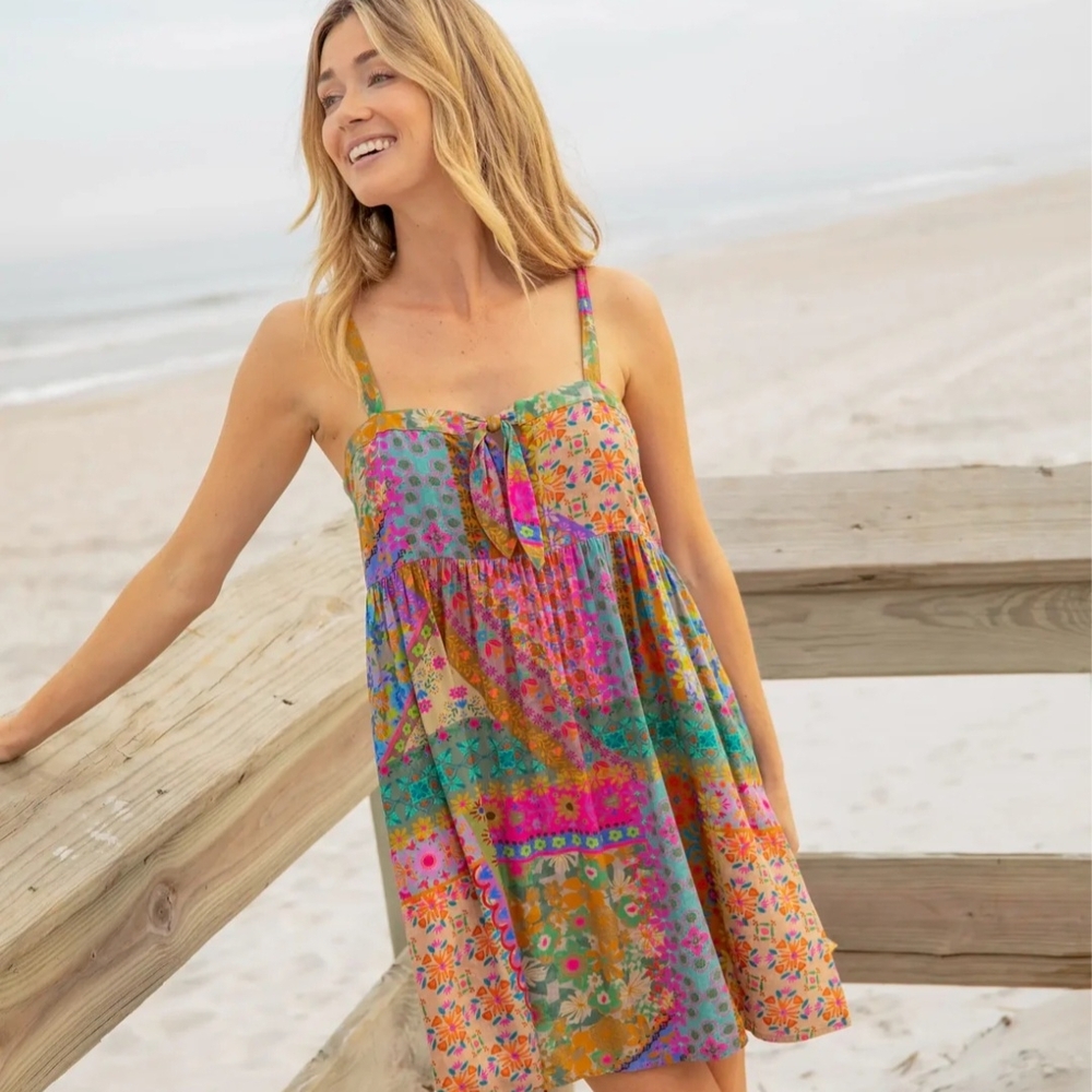 NATURAL LIFE Colorful Floral Mini Dress